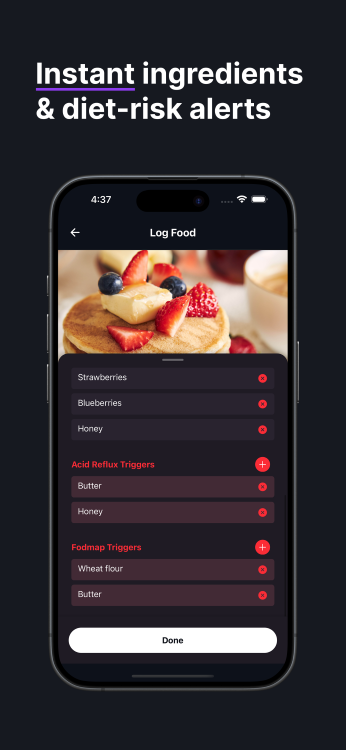Instant ingredients & diet-risk alerts