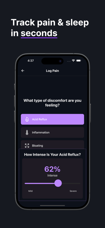 Track pain & sleep in seconds